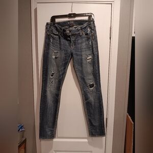 Distressed Silver Jeans Tuesday Fit Sz 32/31 Like New